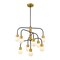 Z-Lite Neutra 9 Light Chandelier, Matte Black + Foundry Brass & Opal 621-9MB-FB - alternate 6